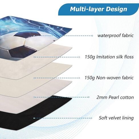 Soccer Blue Ray 13-14 Inch Laptop Sleeve Bag for Men Women Durable Protective Computer Carrying Cover with Waterproof Fabric Polyester Vertical Case for Most Monitors Tablet Notebook in Saudi Arabia