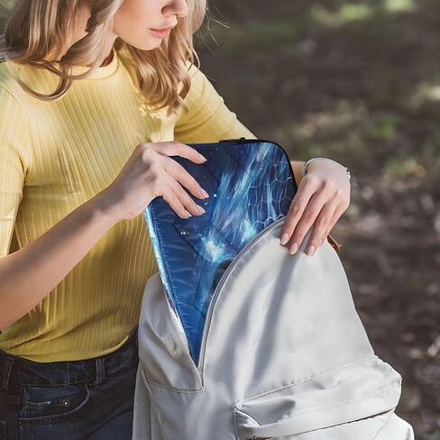 Soccer Blue Ray 13-14 Inch Laptop Sleeve Bag for Men Women Durable Protective Computer Carrying Cover with Waterproof Fabric Polyester Vertical Case for Most Monitors Tablet Notebook in Saudi Arabia