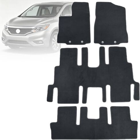 GXARTS Car Waterproof Floor Mats Carpet Full Set Compatible with Nissan Quest 2011 2012 2013 2014 2015 2016 2017 | All-Weather Protection Automobile Floor Liner, Non-Slip Backing in Saudi Arabia