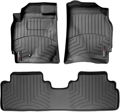 بطانات أرضية مخصصة من WeatherTech لسيارة Mazda Tribute وEscape وMariner - الصف الأول والثاني (44018-1-2)، أسود in Kuwait