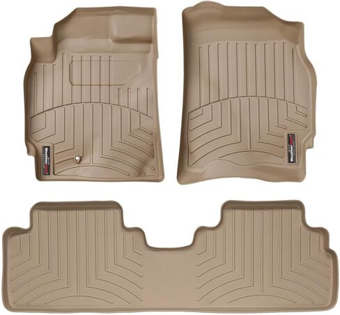 بطانات أرضية مخصصة من WeatherTech لسيارة Mazda Tribute وEscape وMariner - الصف الأول والثاني (44018-1-2)، أسود in Kuwait