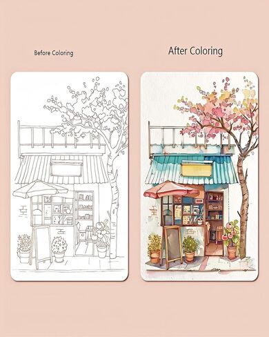 Watercolor Workbook with Paints, 2026 New 3-Fold Portable Watercolor Painting Kit for Adults and Kids, Thick Anti-Bleed Paper Art Book for Travel and Relaxation, 8 Pre-Printed Sheets and Brush in Saudi Arabia