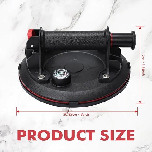 Heavy Duty Vacuum Suction Cup Lifter for Glass, Air Conditioner, Washing Machine, Refrigerator with Pressure Gauge(ZANSONG-6-1) in Saudi Arabia