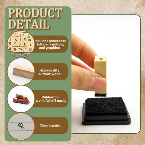 80 Pieces Small Wooden Letter Stamps Mini Number Alphabet Rubber Stamps for Crafting Wood Rubber Stamp for Card Making Scrapbooking & DIY Projects (2) in Saudi Arabia