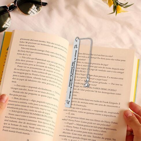 Monkey Gifts Inspirational Bookmark for Kids Monkey Lover Gifts for Women Stainless Steel Bookmarks Inspirational Motivational Gift Birthday Christmas Retirement Gift for Animal Lover in Kuwait