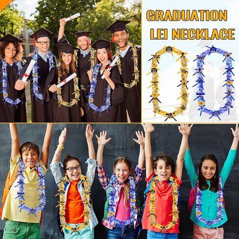 Roll Poly Tubing, Graduation Candy Lei Kit Class of 2025 DIY Hawaiian Candy Lei Making Kit Includes 24 Pcs Candy Lei Bags 4 Rolls Ribbons 144 Pcs Paper Cut for Party Gift in Saudi Arabia