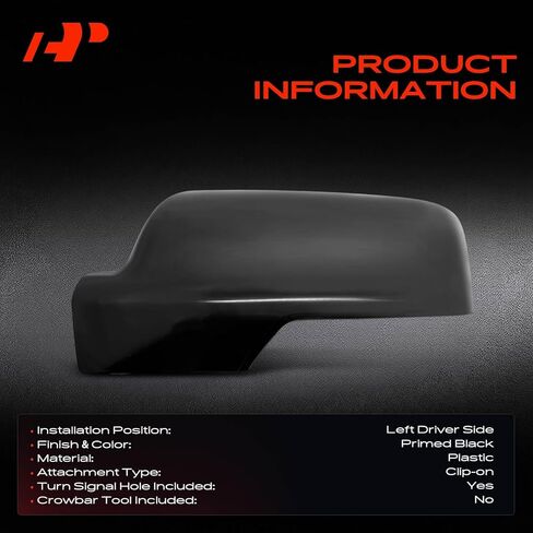 غطاء مرآة الرؤية الخلفية الجانبية للسائق A-Premium متوافق مع Ram 1500 2019-2024، أسود معبأ، مع فتحة إشارة الانعطاف in Kuwait