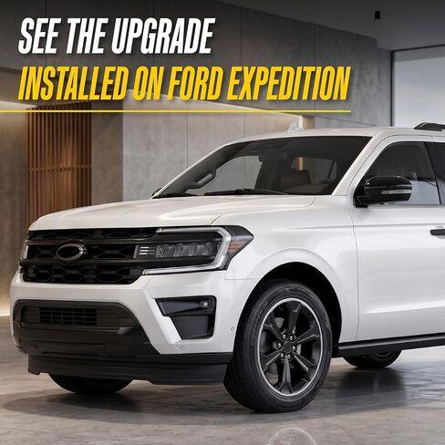 Trim Illusion Chrome Delete Gloss Black Patented Mirror Cover Cap Overlay for 18-25 Ford Expedition & 18-25 Lincoln Navigator | Easy No-Tool Install | US Patented in Saudi Arabia