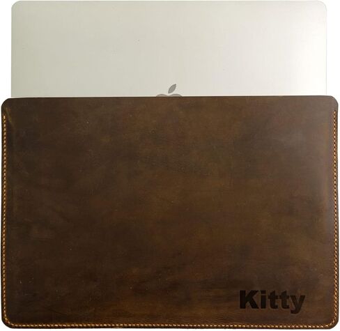 Personalized Genuine Leather MacBook Pro case 13 14 15 16 in. Apple Air M1/M2 Laptop Sleeve. Leather Laptop Cover. Custom Office Accessories Gift in Saudi Arabia