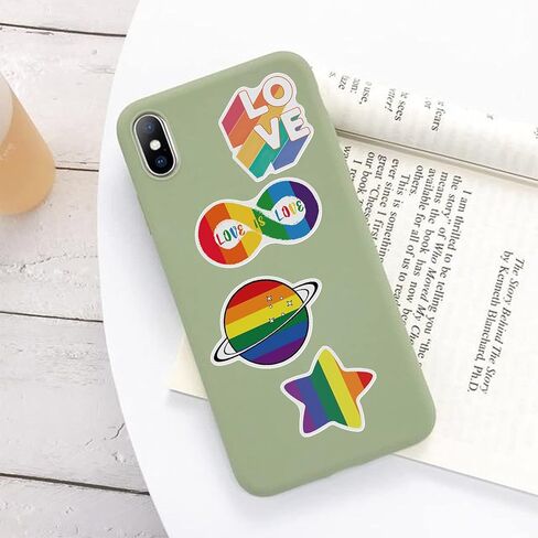 50 قطعة من ملصقات فخر المثليين LGBT اللون نفسه ملصقات مقاومة للماء لزجاجات المياه للكمبيوتر وملصقات الدراجات النارية in Kuwait