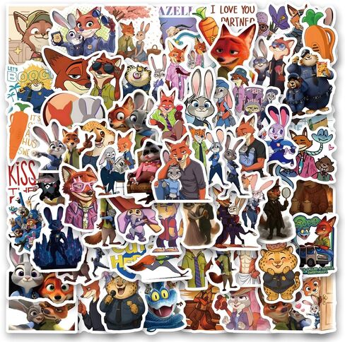 120pcs Cool Zootopia 2 Stickers for Teens Adults, Cartoon Stickers for Water Bottles,Laptop,Birthday Party Supplies Party Decorations Party Favors in Saudi Arabia