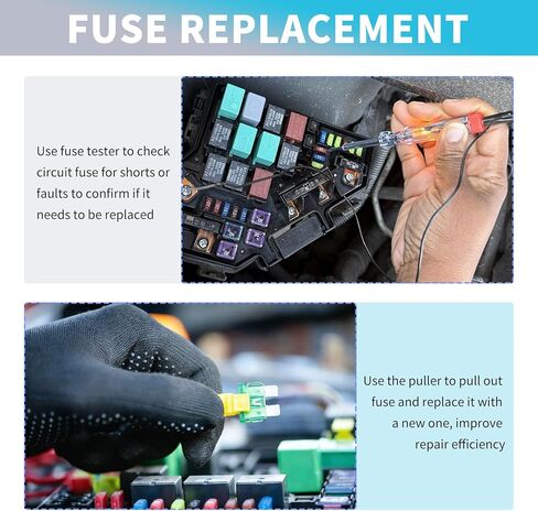 203PCS Car Fuses Assortment Kit with Car Fuse Tester & Puller,Cars Fuse Kit with Standard/Mini/Low Profile Mini,Fuses Automotive Kits (3A 5A 7.5A 10A 15A 20A 25A 30A 35A 40A) in Saudi Arabia