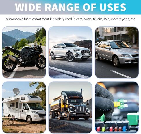 203PCS Car Fuses Assortment Kit with Car Fuse Tester & Puller,Cars Fuse Kit with Standard/Mini/Low Profile Mini,Fuses Automotive Kits (3A 5A 7.5A 10A 15A 20A 25A 30A 35A 40A) in Saudi Arabia
