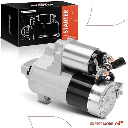محرك A-Premium Starter متوافق مع Jeep KJ Series Liberty 2002 3.7L، 12V 1.4KW 10 أسنان في اتجاه عقارب الساعة، استبدال # 56041641AC، M001T86883 in Kuwait
