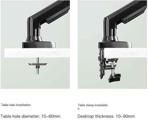 F160 Computer Left and Right Dual-Screen Monitor Stand up and Down Lifting Telescopic Adjustment Hanger Desktop Rotating in Kuwait
