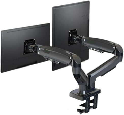 F160 Computer Left and Right Dual-Screen Monitor Stand up and Down Lifting Telescopic Adjustment Hanger Desktop Rotating in Kuwait