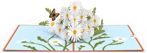 Lovepop Cards - Daisies with Monarch Butterfly, 3D Butterfly Birthday Card, Thank You Card, Blank Envelope Included in Kuwait
