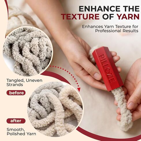 Chunky Yarn Fluffer - Yarn Fluffing Tool for Crochet & Knitting Projects, Compact Portable Yarn Texture Enhancer for DIY Craft Enthusiasts, Red in Saudi Arabia