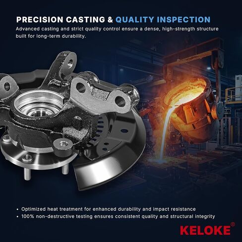 KELOKE Front Left Steering Knuckle & Wheel Bearing Hub Assembly Compatible with Toyota Sienna 2011-2013 L4 2.7L, Sienna 2011-2017 V6 3.5L. It fits FWD model Only, Replaces# 698-431 477040T010 in Saudi Arabia