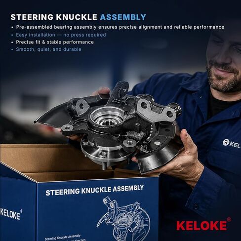 KELOKE Front Left Steering Knuckle & Wheel Bearing Hub Assembly Compatible with Toyota Sienna 2011-2013 L4 2.7L, Sienna 2011-2017 V6 3.5L. It fits FWD model Only, Replaces# 698-431 477040T010 in Saudi Arabia