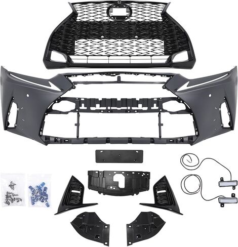 Complete Front Bumper Cover Kit W/Grille Grill&FoG Lights Compatible With 2017-2020 Lexus IS IS300 IS350 Modified & Upgraded to 2021 F-Sport Style in Saudi Arabia