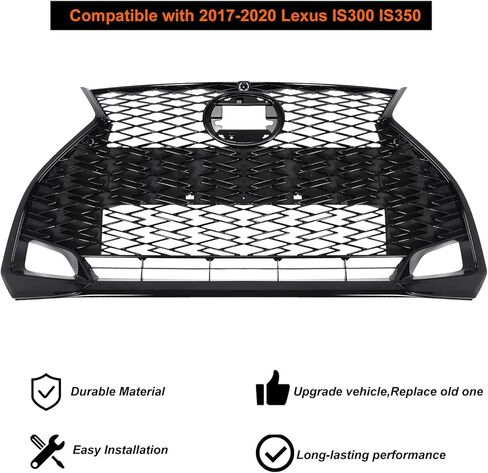 Complete Front Bumper Cover Kit W/Grille Grill&FoG Lights Compatible With 2017-2020 Lexus IS IS300 IS350 Modified & Upgraded to 2021 F-Sport Style in Saudi Arabia