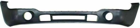 Front Bumper Chrome With Brackets + Lower Valance Primed + Extension Textured + Fog Lamps Left Driver and Right Passenger Side Direct Replacement For 2003-2006 GMC Sierra 1500 2500HD 3500 in Saudi Arabia