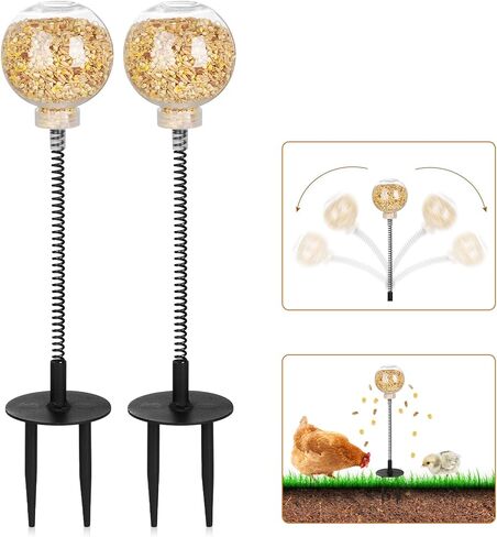 Chicken Peck Toy, Interactive Slow Feed Release Toy for Your Flock, Chicken Slow Feeder for Hens Poultry Birds Entertained(2 Pack) in Saudi Arabia