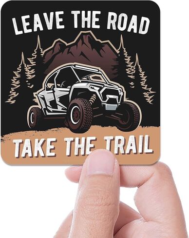 Leave the Road Take the Trail Sticker, Offroading SxS Bumper Sticker, Outdoors Powersports Vinyl Decal for 4x4, UTV, Trail Riding in Saudi Arabia