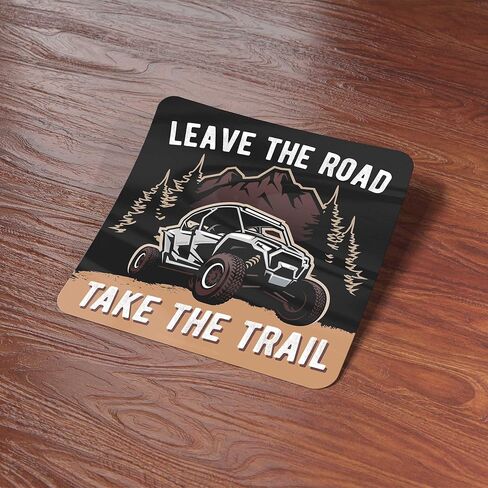 Leave the Road Take the Trail Sticker, Offroading SxS Bumper Sticker, Outdoors Powersports Vinyl Decal for 4x4, UTV, Trail Riding in Saudi Arabia