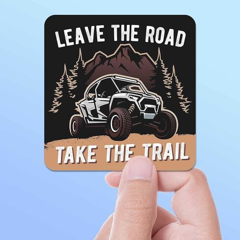 Leave the Road Take the Trail Sticker, Offroading SxS Bumper Sticker, Outdoors Powersports Vinyl Decal for 4x4, UTV, Trail Riding in Saudi Arabia