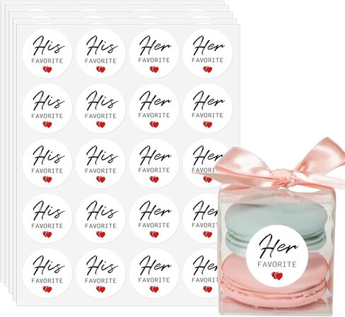 200Pcs Wedding Favor Stickers - His & Hers Candy Bag Seals for Bridal Shower, Wedding Favors, Treat Bags - Romantic Couple Stickers for Candy Wrappers, Party Decor in Saudi Arabia