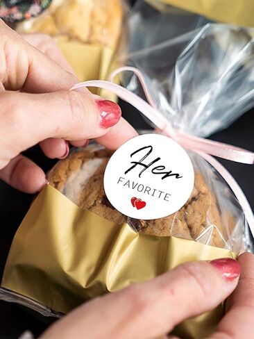 200Pcs Wedding Favor Stickers - His & Hers Candy Bag Seals for Bridal Shower, Wedding Favors, Treat Bags - Romantic Couple Stickers for Candy Wrappers, Party Decor in Saudi Arabia