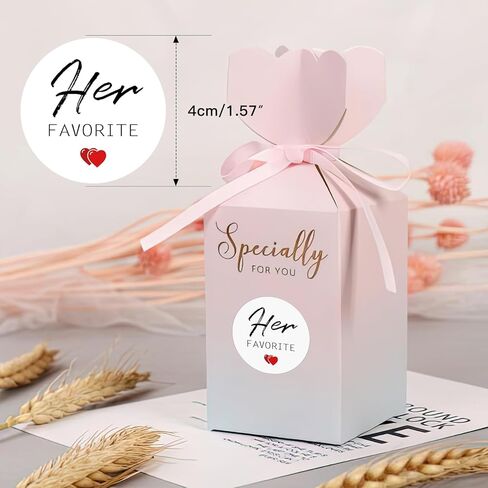200Pcs Wedding Favor Stickers - His & Hers Candy Bag Seals for Bridal Shower, Wedding Favors, Treat Bags - Romantic Couple Stickers for Candy Wrappers, Party Decor in Saudi Arabia