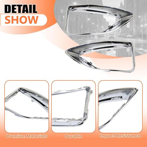 JX RACING Fog Light Trim Bezels Compatible with Ford Fusion SE Sport 2010 2011 2012 Fog Lamp Cover Chrome Driver & Passenger Side FO1039139 FO1038139 AE5Z17E810F AE5Z17E811F in Saudi Arabia
