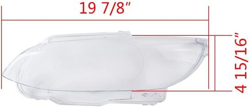 Astra Depot متوافق مع 2006-2009 BMW E92 E93 328i 335i 2-Door 08-12 M3 المصباح الأيسر الأيمن الشفاف غطاء عدسة المصباح الأمامي in Kuwait