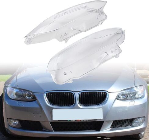 Astra Depot متوافق مع 2006-2009 BMW E92 E93 328i 335i 2-Door 08-12 M3 المصباح الأيسر الأيمن الشفاف غطاء عدسة المصباح الأمامي in Kuwait