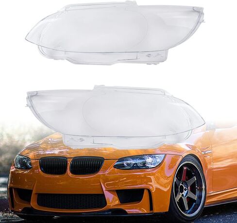 Astra Depot متوافق مع 2006-2009 BMW E92 E93 328i 335i 2-Door 08-12 M3 المصباح الأيسر الأيمن الشفاف غطاء عدسة المصباح الأمامي in Kuwait