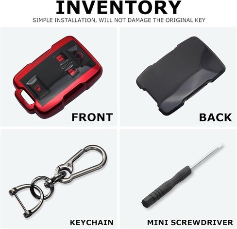 2 PCS for GMC Chevy Key Fob Cover with Keychain Protector Fit for 2014 2015 2016 2017 2018 2019 2020 2021 Sierra,Canyon,Colorado,Yukon,Chevy Silverado 1500/2500HD/3500HD Accessories in Saudi Arabia