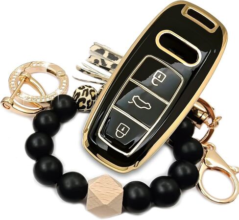 Premium Soft TPU Full Protection Key Shell Fits for Audi 2018-2022 2023 2024 2025 Q5 Q7 Q8 S5 S6 S7 S8 SQ5 RS6 RS7 A6 A6L A7 A8 (Silver) in Saudi Arabia