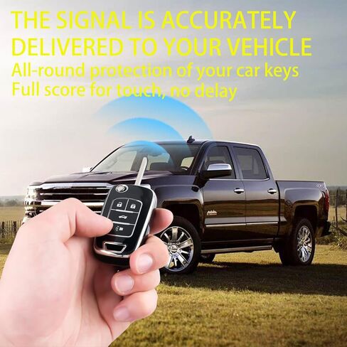 WJS Key Fob Cover, Car Key Case Shell Protector Compatible with 2010-2021 Chevy Cruze Equinox Camaro Impala Malibu Sonic; Buick Regal Verano Encore Lacrosse; GMC Terrain (Black) in Saudi Arabia