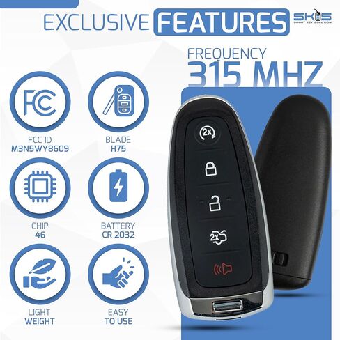 Key Fob Replacement Kit for Ford Explorer Edge 2011 2012 2013 2014 2015 Expedition Flex Taurus 2013-2016 2017 2018 2019 Lincoln MKS MKT MKX Navigator Keyless Entry Remote Start Control M3N5WY8609 in Saudi Arabia