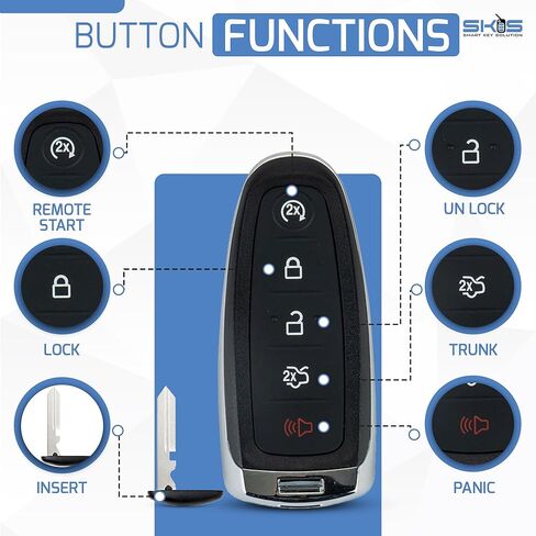 Key Fob Replacement Kit for Ford Explorer Edge 2011 2012 2013 2014 2015 Expedition Flex Taurus 2013-2016 2017 2018 2019 Lincoln MKS MKT MKX Navigator Keyless Entry Remote Start Control M3N5WY8609 in Saudi Arabia