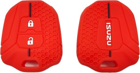for Isuzu D-MAX Jim 2 Button Silicone Car Key Shell Fob Cover (Black) in Saudi Arabia