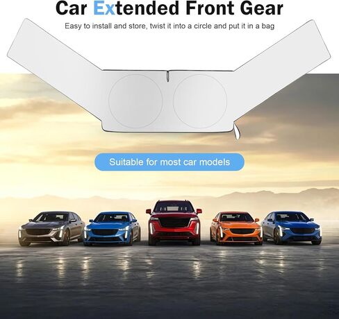 Car Windshield Sun Shade, 59" x 33.86" Thickened Front/Side Window Sun Block Shades, Heat-Insulating Reflective Privacy Curtains, for Most Cars SUVs Trucks (Silver #S) in Saudi Arabia