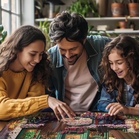 White Mountain 1000 Piece Jigsaw Puzzle Vintage Flower Shop Puzzles with Large Pieces, Gift for Adults and Family 24"x30" - Garden Center in Saudi Arabia