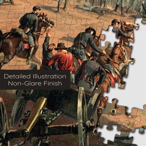 1000 piece Jigsaw Puzzle | Battle of Gettysburg by Thure de Thulstrup, 1887. Shows Major General Winfield S. Hancock Riding Along the Union | Gettysburg Civil war Puzzle in Saudi Arabia