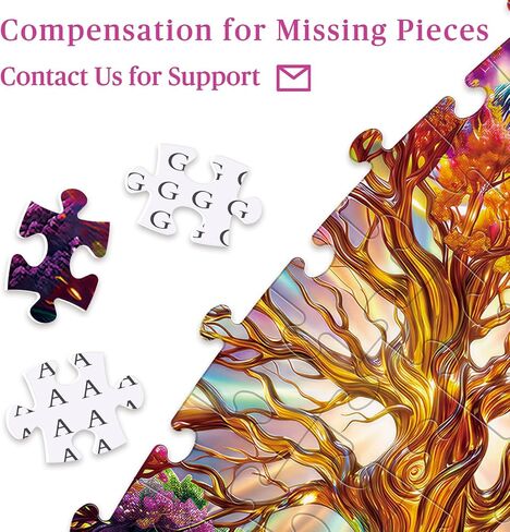 Round Jigsaw Puzzle for Adults - 1000 Piece Tree of Life Challenge - Vibrant Gradient Mandala Art, 26.5in Circular Brain Teaser, Stress Relief Home Decor & Unique Birthday Gift in Saudi Arabia