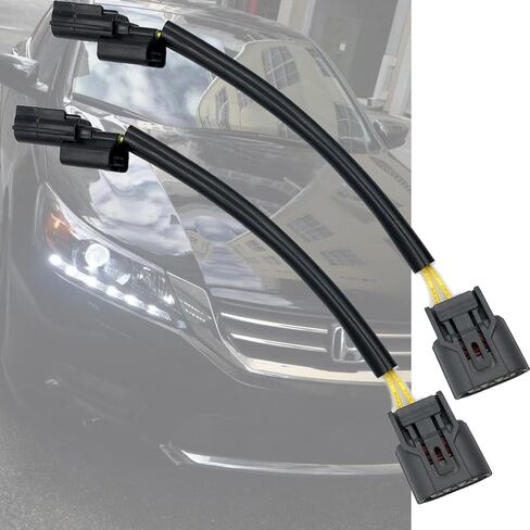2 قطعة LED DRL إلى مصباح إيقاف السيارة محول موصل الأسلاك تسخير ضفيرة التوصيل صالح لهوندا أكورد المصباح مبادلة 2013 2014 2015 4cyl مع DRL عالية الشعاع in Kuwait