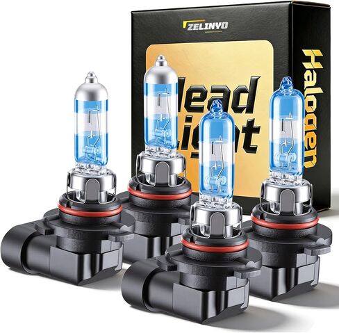 High Beam Low Beam Fit For Nissan Quest 2004 2005 2006 2007 2008 2009 Halogen Headlight Bulb Replacement, White Light Headlamp Bulb High Performance, 4 Pcs in Kuwait